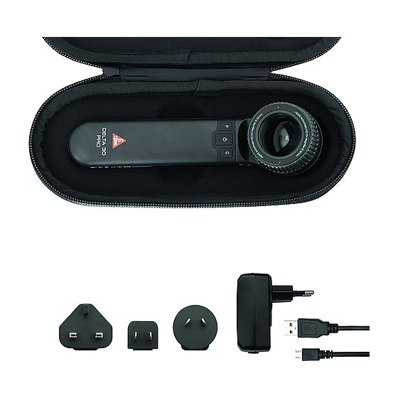 HEINE DELTA® 30 PRO Dermatoscope with charging cable and storage case