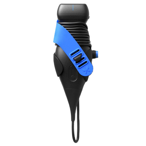 a blue carrying holster wrapped around a portable ultrasound device